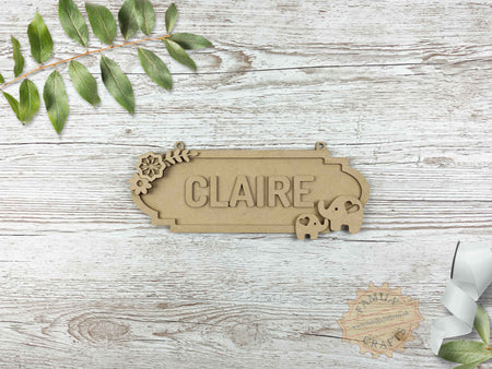 Custom Elephant Kids Door Sign