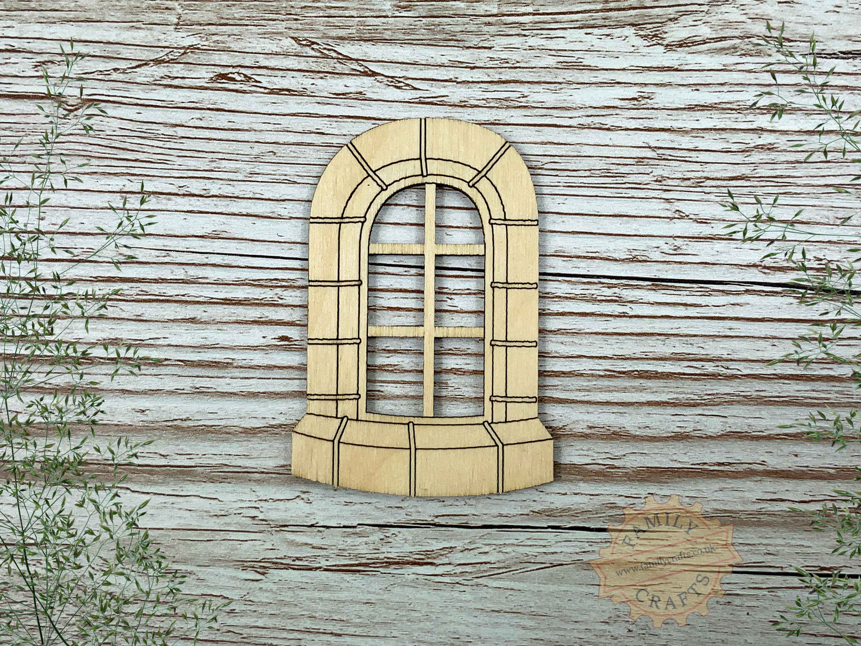 Fairy House Stone Style Windows - Oval Style