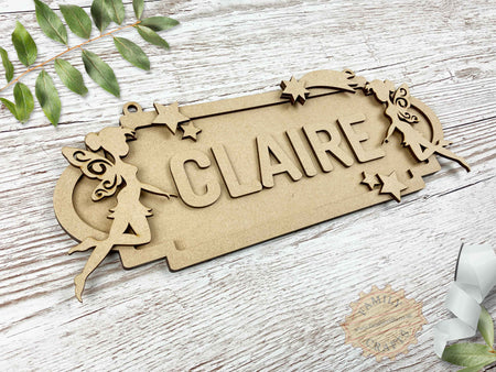 Personalised Fairy Themed Name Sign