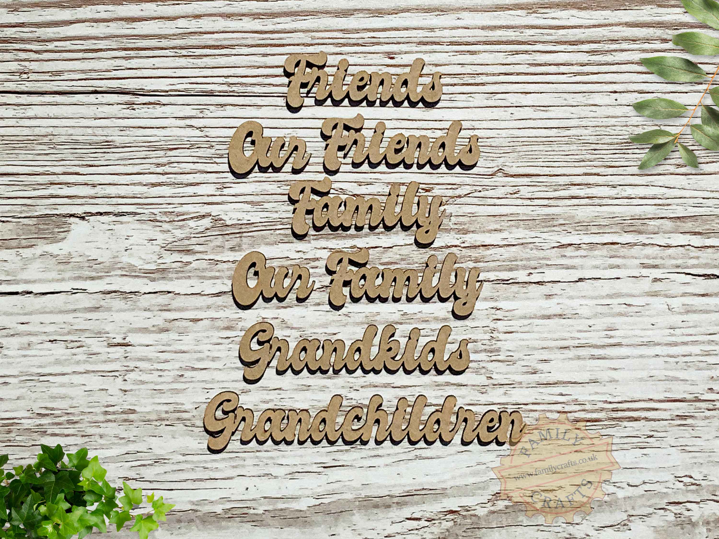 Family Tree Word Option Packs