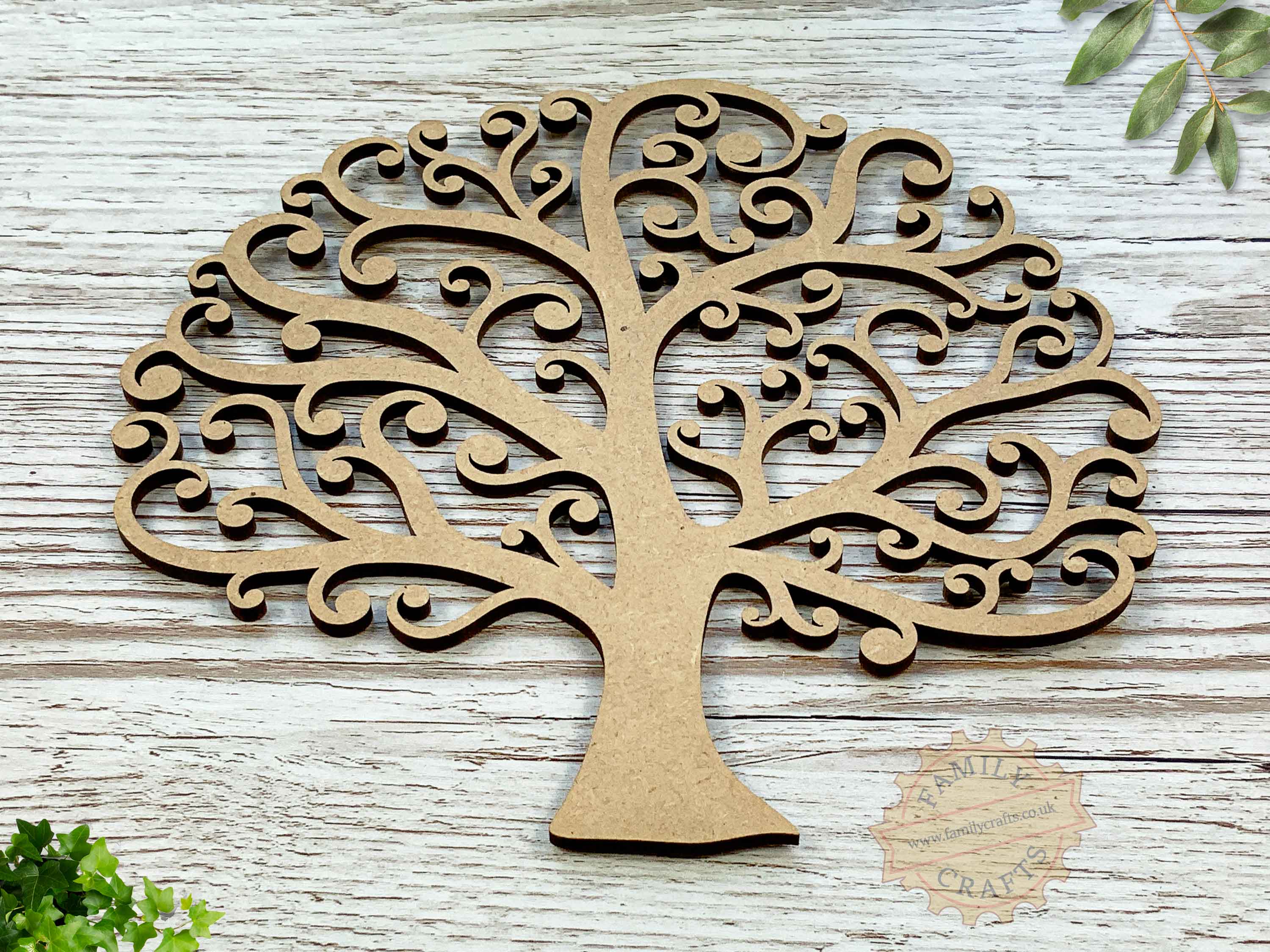 Curly Branch Family Tree Craft Shape