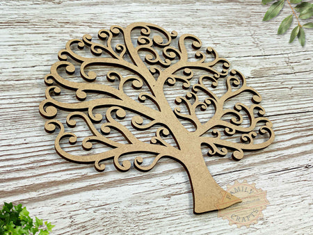 DIY Curly Branch Family Tree Craft Shape