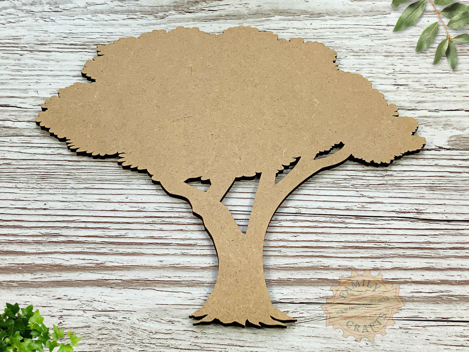 Wooden Full Leaf Family Tree Craft Blank
