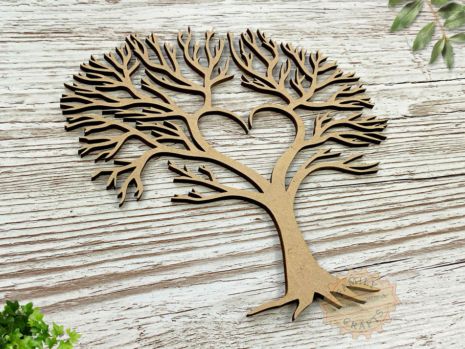 Heart Branch Family Tree Craft Shape