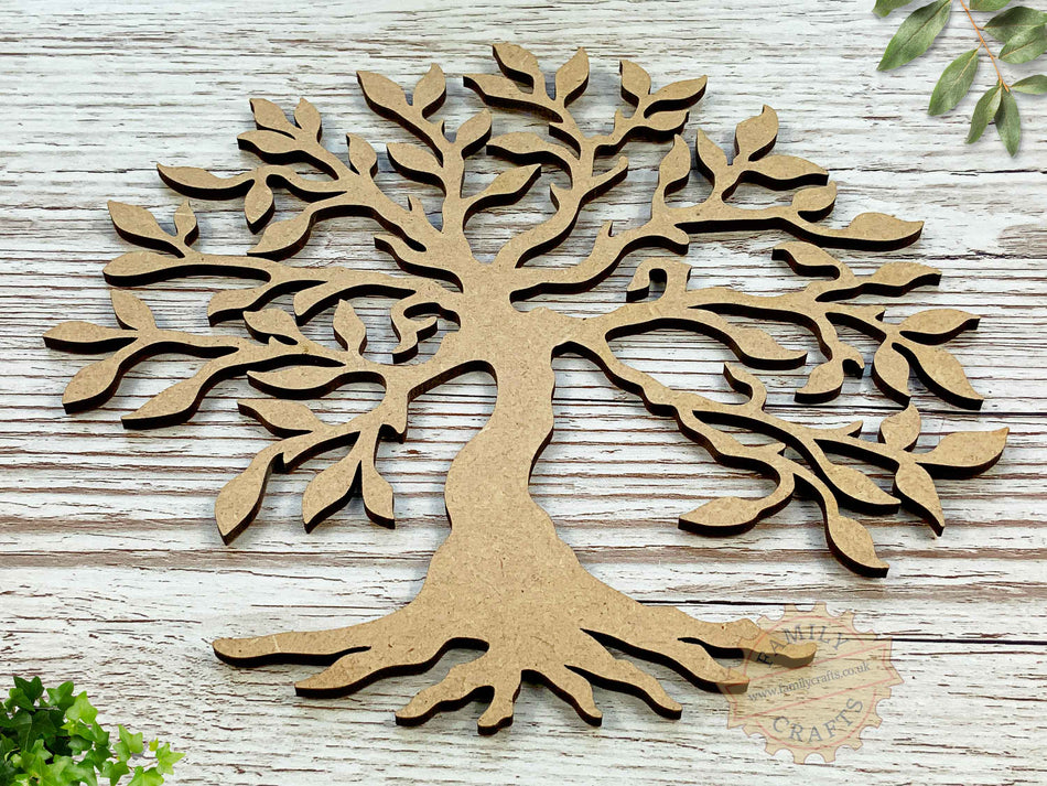 Rustic Design Family Tree Craft Shape