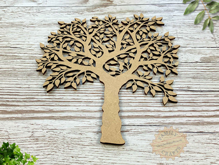 MDF Leafy Family Tree Craft Shape