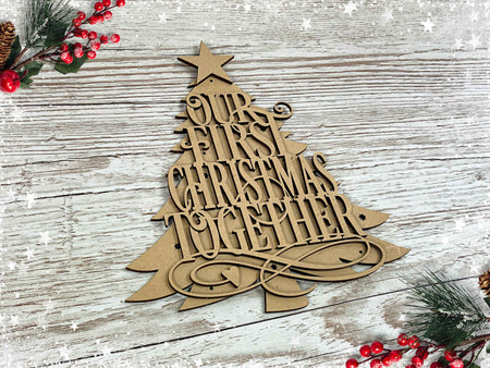 Our First Christmas Tree Wall Plaque