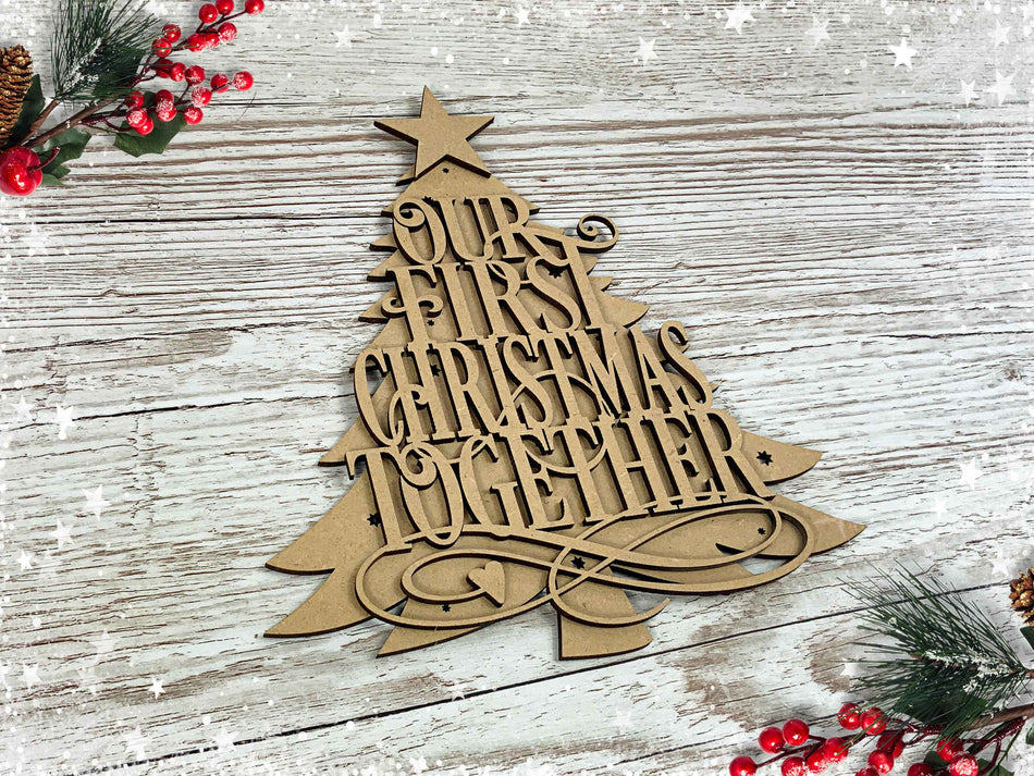 Our First Christmas Tree Wall Plaque