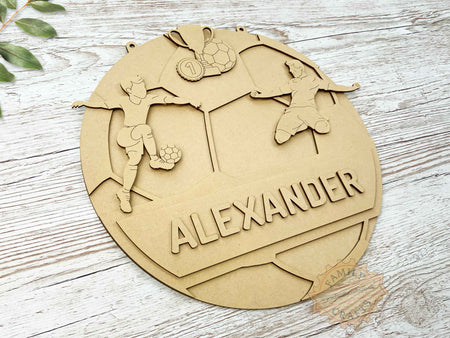Personalised Football Shaped Name Sign