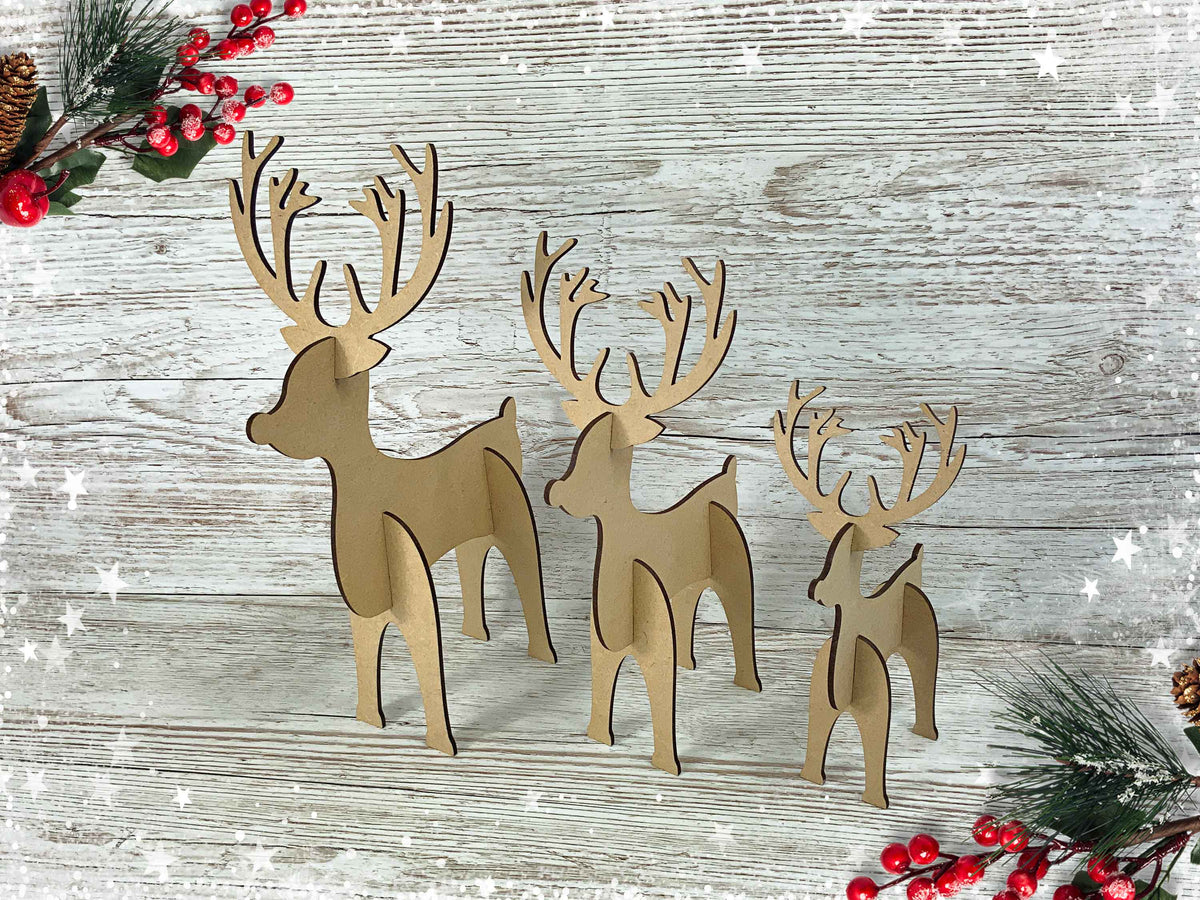 Festive Reindeer Figurines