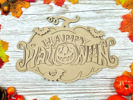 Halloween Pumpkin Wall Plaque