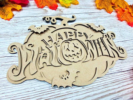 Charming Halloween Pumpkin Sign