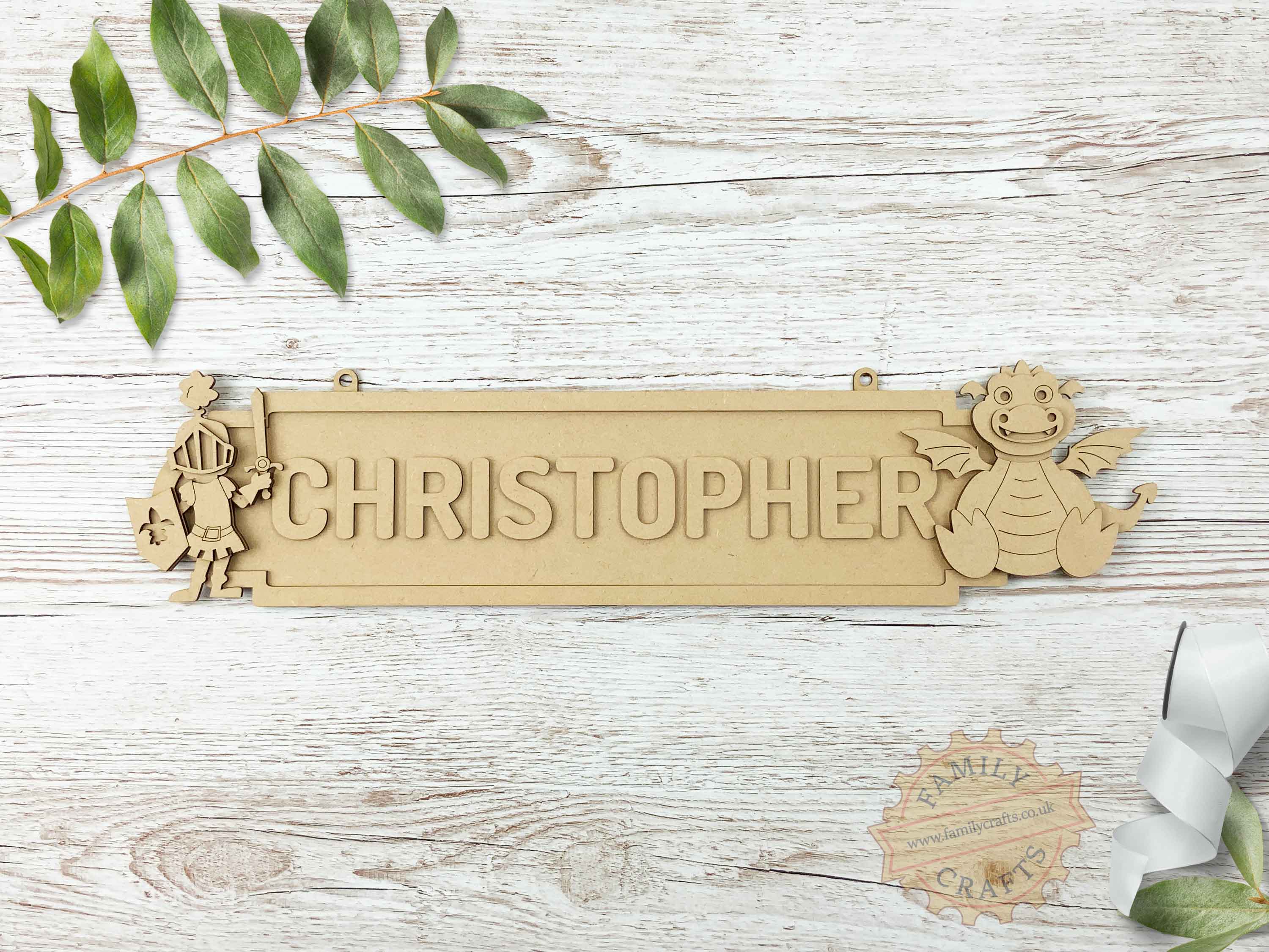 Personalised Dragon Door Sign for Kids Room