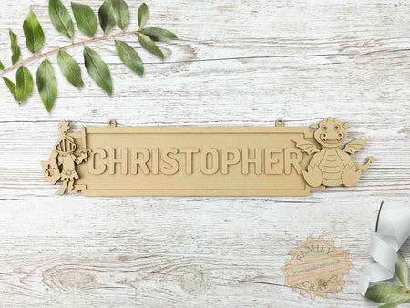 Personalised Dragon Door Sign for Kids Room