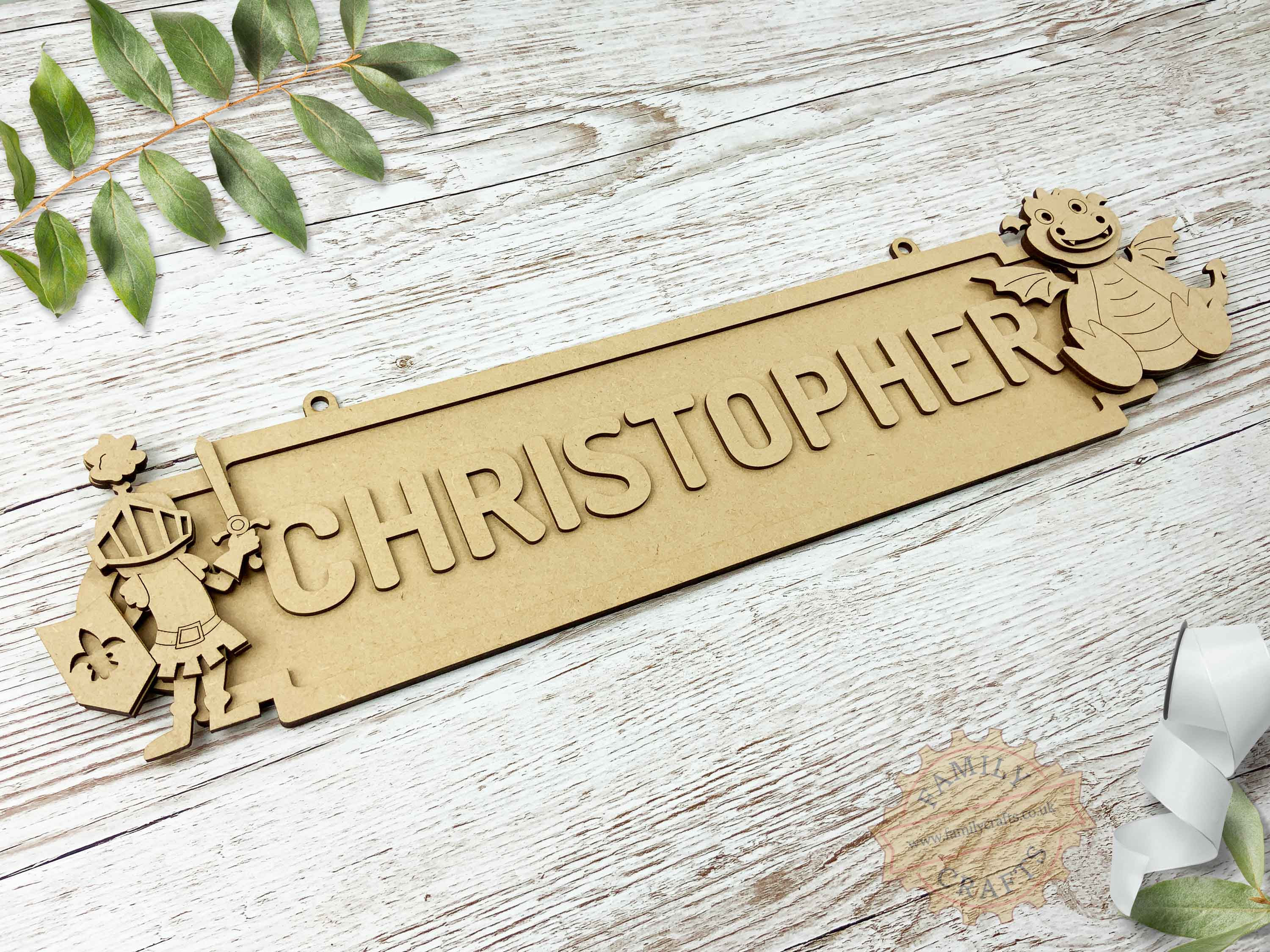 Custom Dragon Themed Name Sign