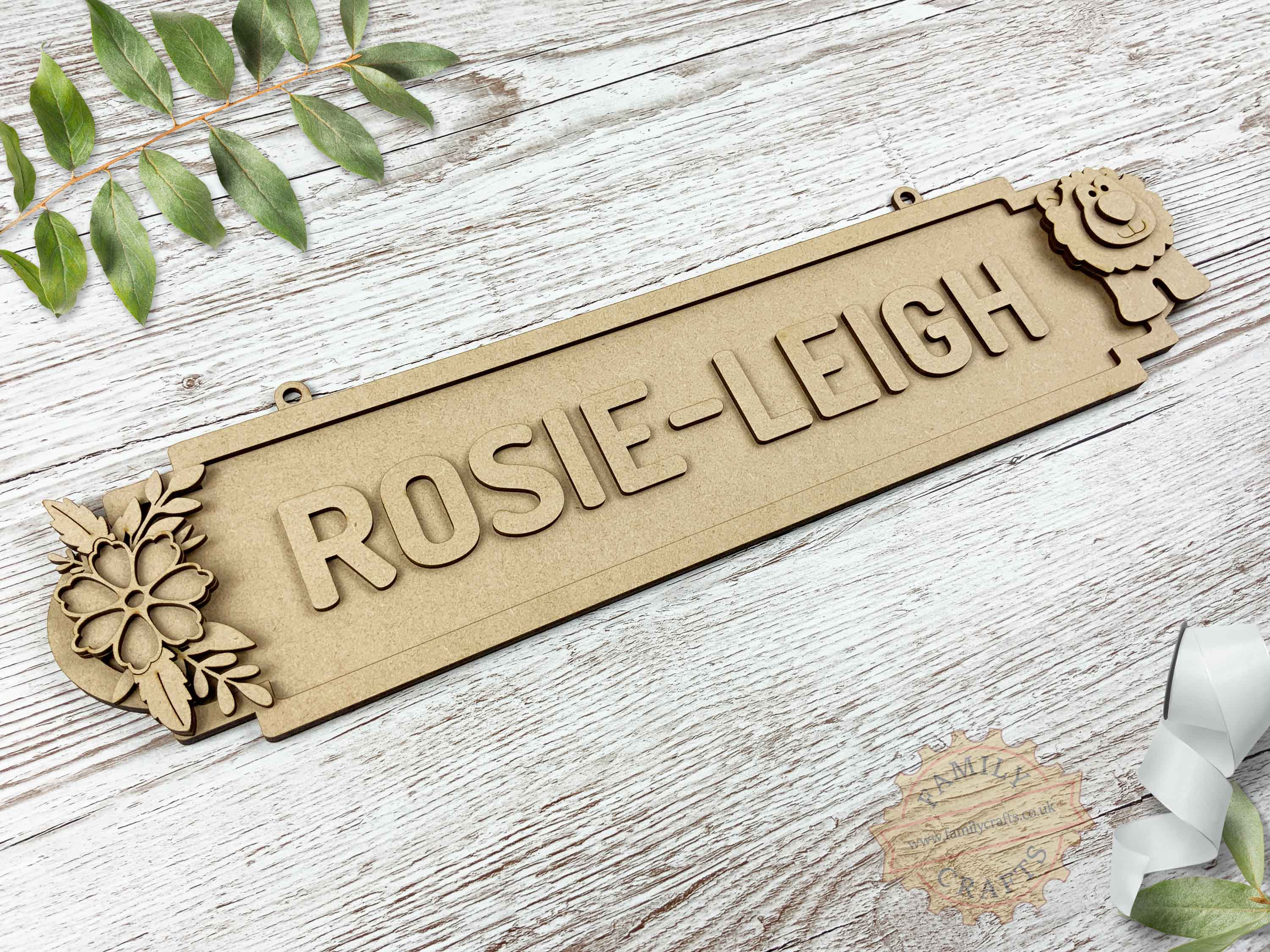 Lion Themed Nursery Name Sign