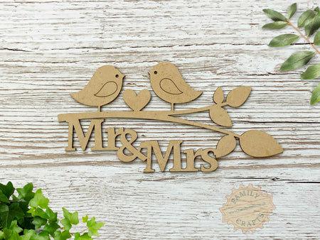 The Love Birds Wooden Branch