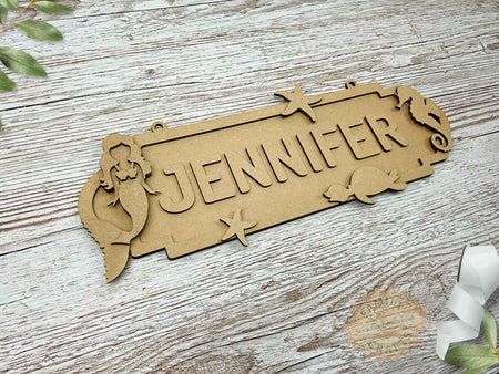 Bespoke Mermaid Under the Sea Door Sign