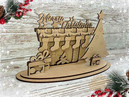 Seasonal Merry Christmas Hearth