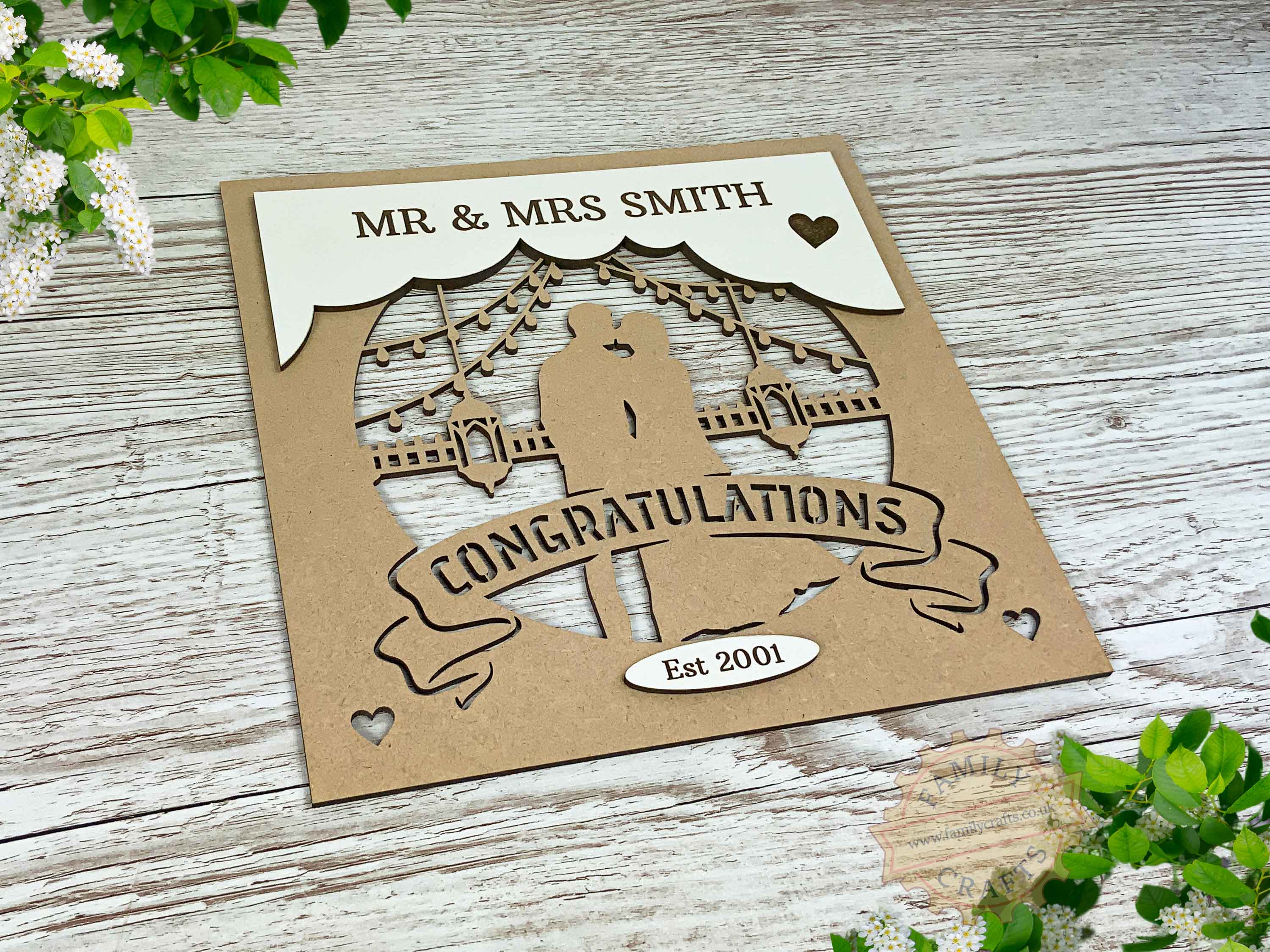 Personalised Congratulations Box Frame Insert
