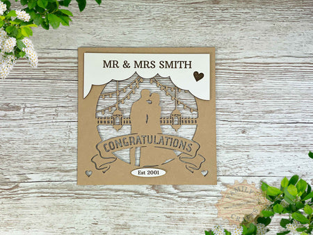 Personalised Box Frame Insert Mr & Mrs