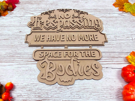 Spooky Home Accessories Plaque