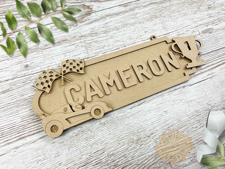 Custom Formula 1 Car Street Sign