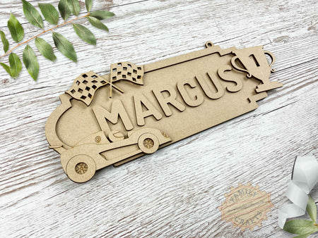Personalised Racing Car Name Sign