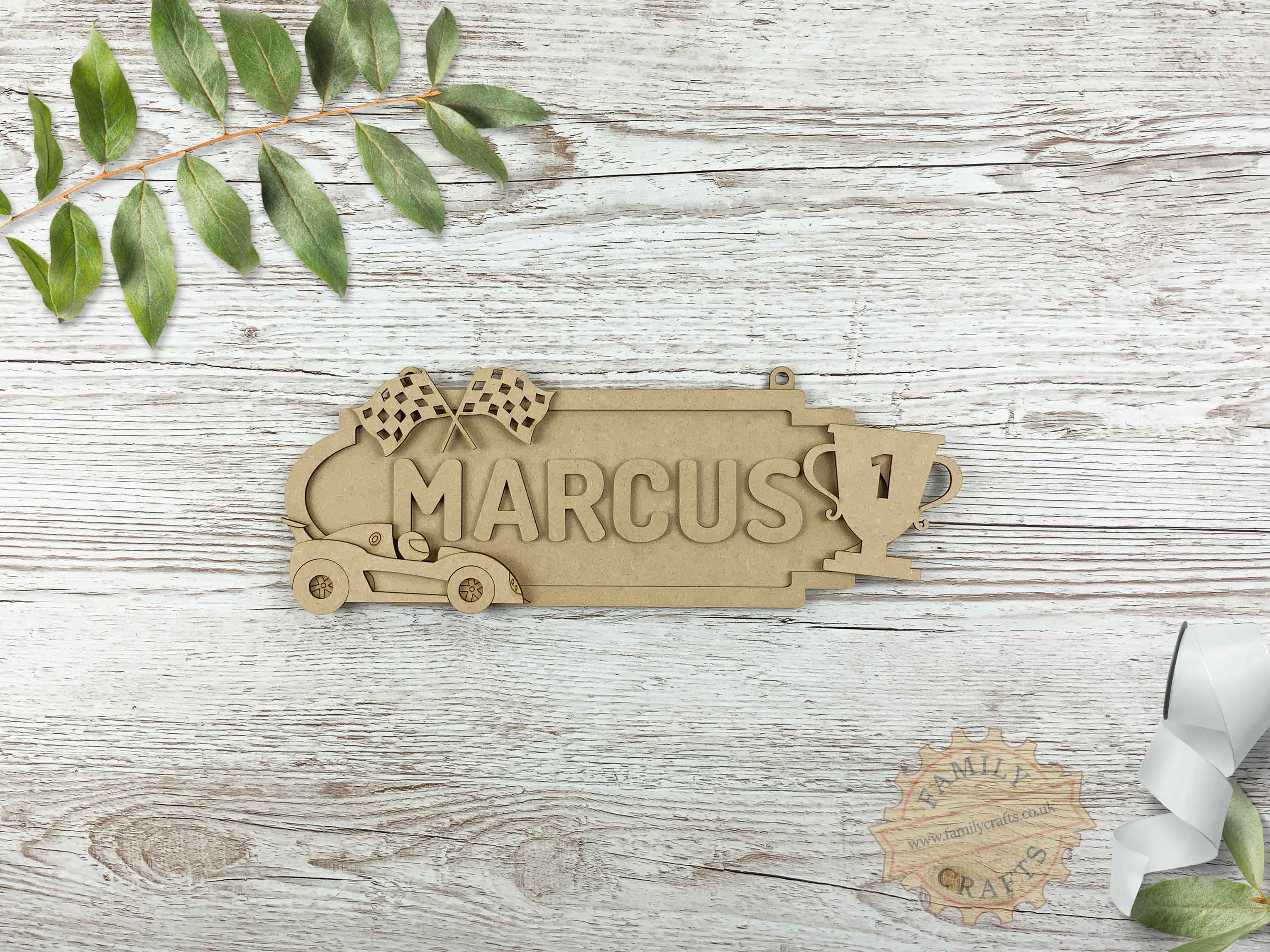 Racing Car Door Sign