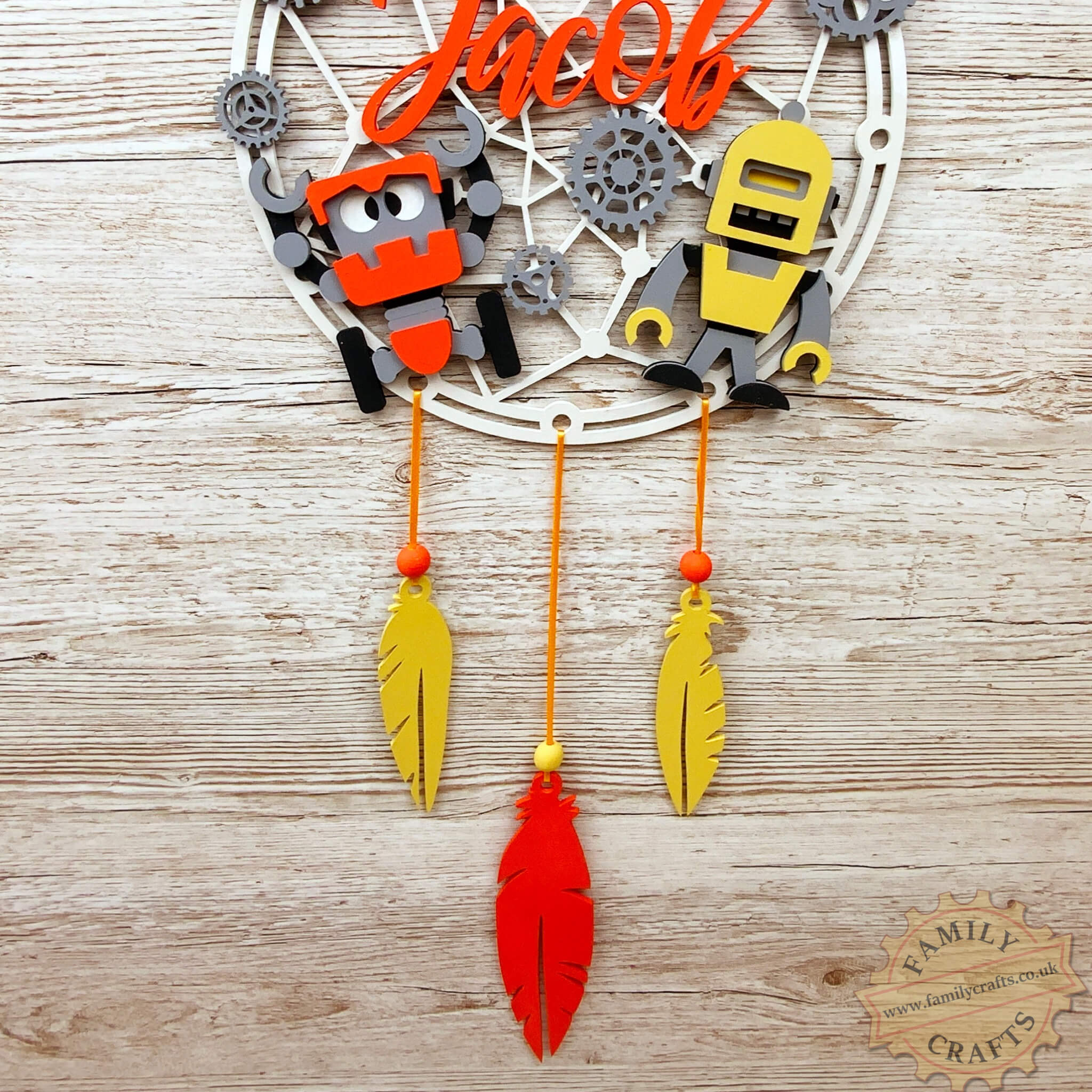 Personalised Robot Themed Dreamcatcher