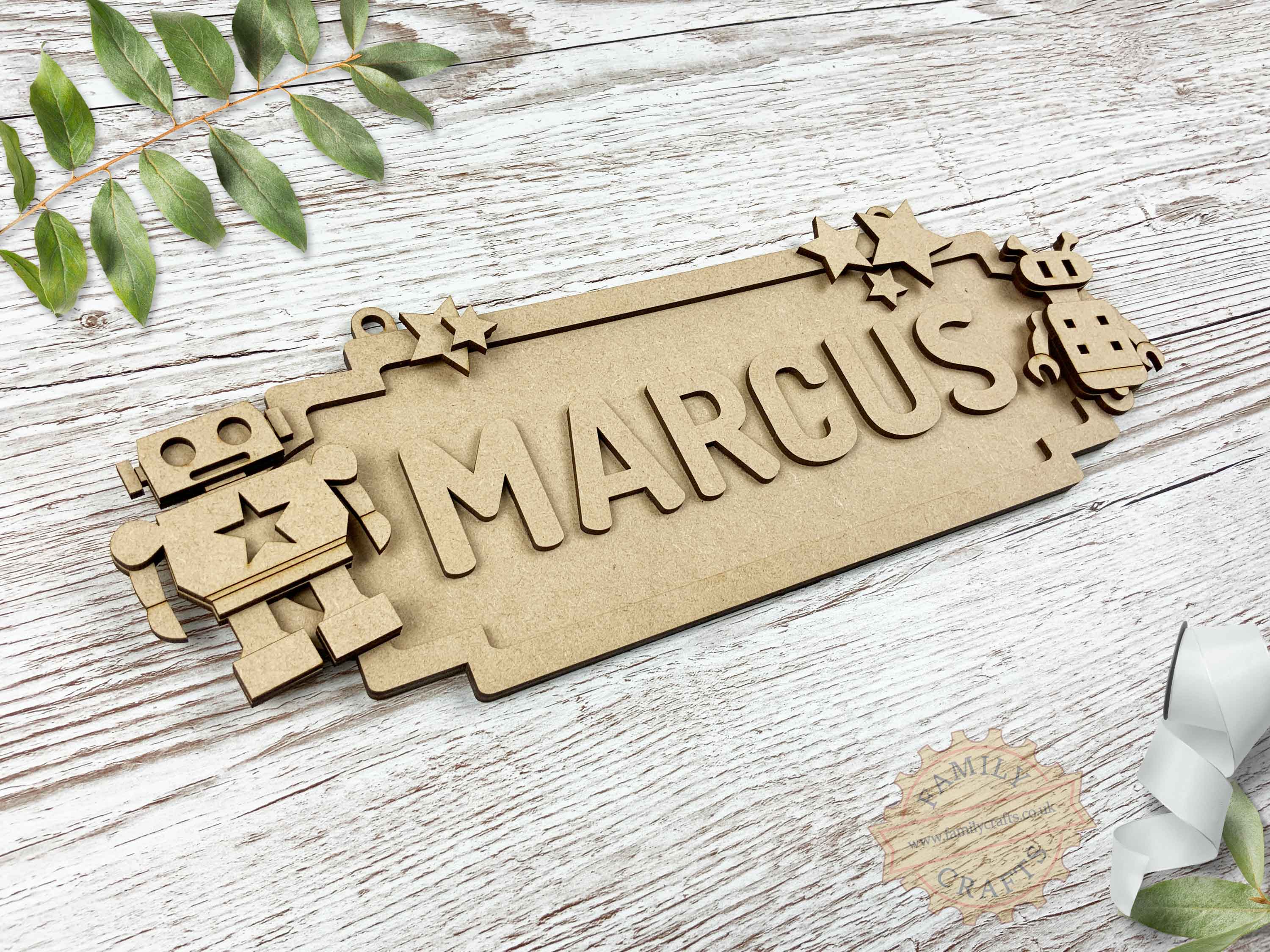 Personalised Robot Name Sign 
