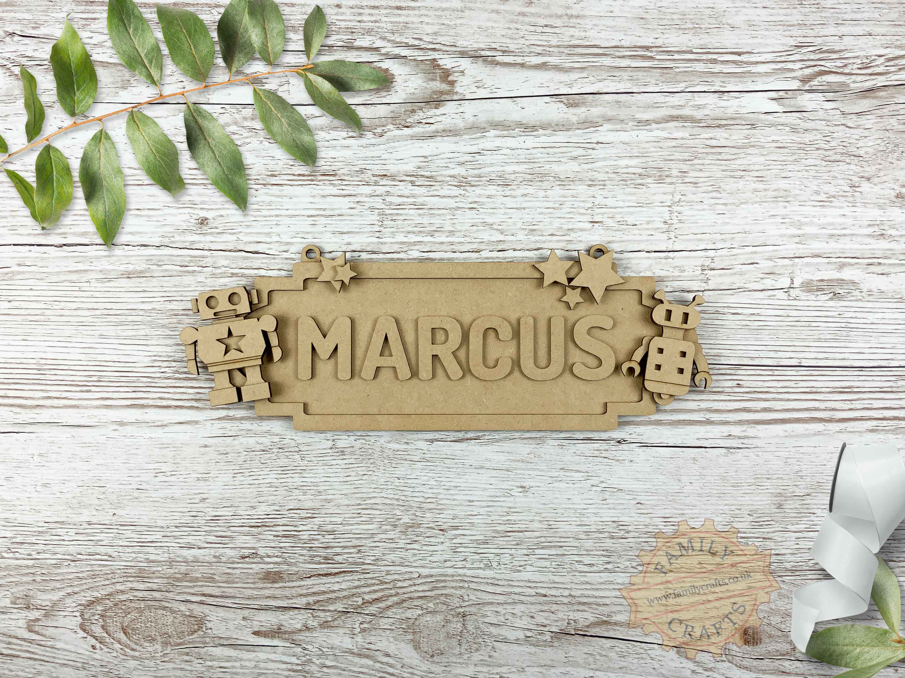 Custom Kids Robot Door Sign