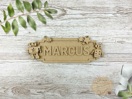 Custom Kids Robot Door Sign
