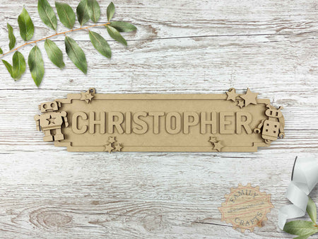 Custom Childs Robot Door Sign