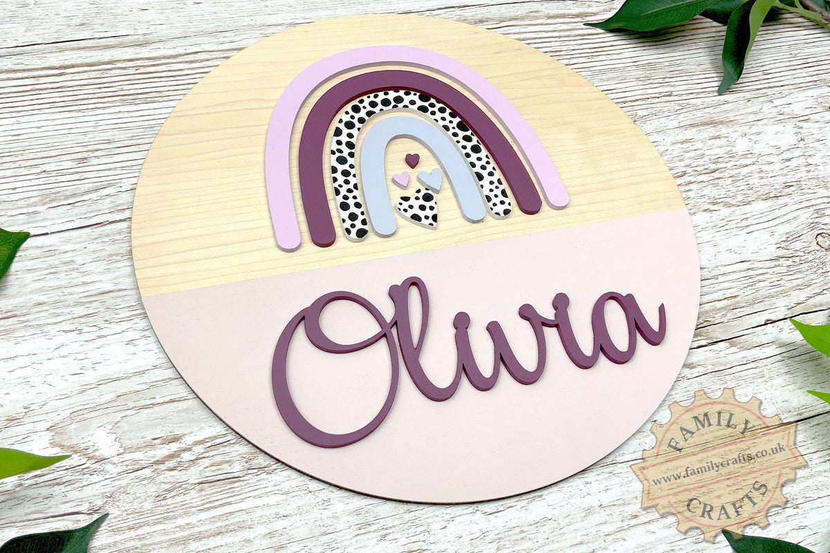 Personalised Rainbow Name Sign