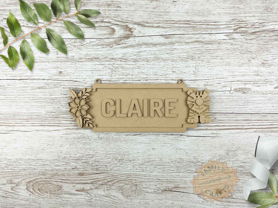 Personalised Jungle Kids Door Sign