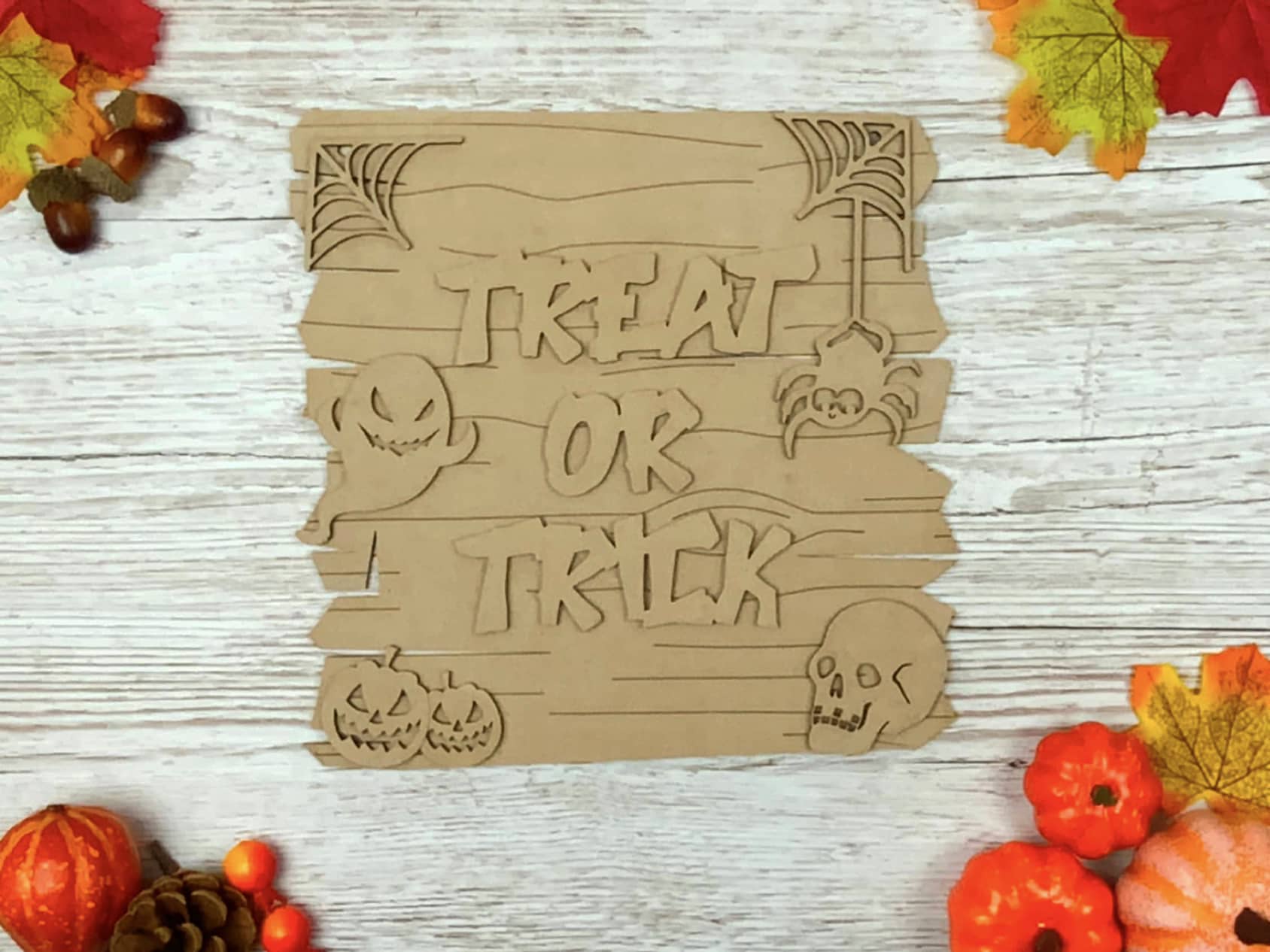 Trick or Treat Spooky Season Plaque