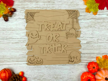 Trick or Treat Spooky Season Plaque