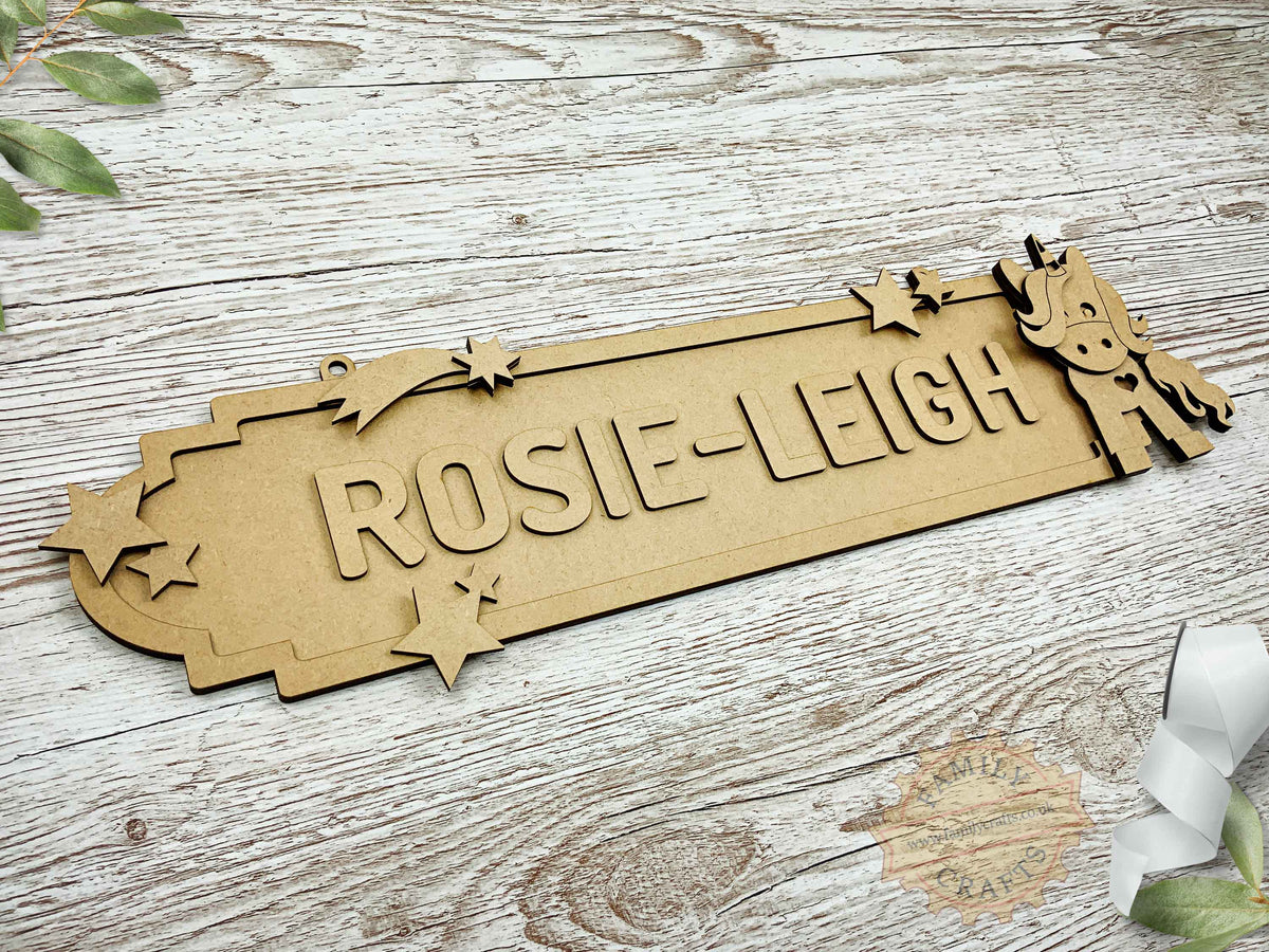 Unicorn Name Sign for Girls