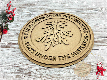 Christmas Mistletoe Wall Plaque